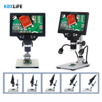 Digita กล้องจุลทรรศน์7 "1-1200X กล้องจุลทรรศน์ดิจิตอลอิเล็กทรอนิกส์ Microscopio Trinocular อย่างต่อเนื่องขยายแว่นขยาย