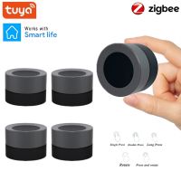 1/5PC Tuya ZigBee Smart Knob Wireless Scene Switch Button Controller Automation Scenario for Tuya Smart Life Via Zigbee Gateway