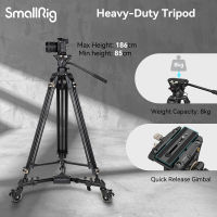 SmallRig AD-01 73 "แท่นขาตั้งกล้องสำหรับงานหนัก73" พร้อมหัวของเหลว360องศาและแผ่นปลดเร็วสำหรับ DSLR กล้องถ่ายวิดีโอกล้อง3751