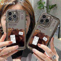 ??AKABEILA เคสโทรศัพท์แบบใสอวกาศ TPU สีดำกาแฟสุดสร้างสรรค์,เคสใส่โทรศัพท์ป้องกันกันกระแทกแบบใสสำหรับ iPhone 14 14Promax 11 12 13 Pro Max X XR XS Max 7Plus 8Plus 12 Pro 13 Pro