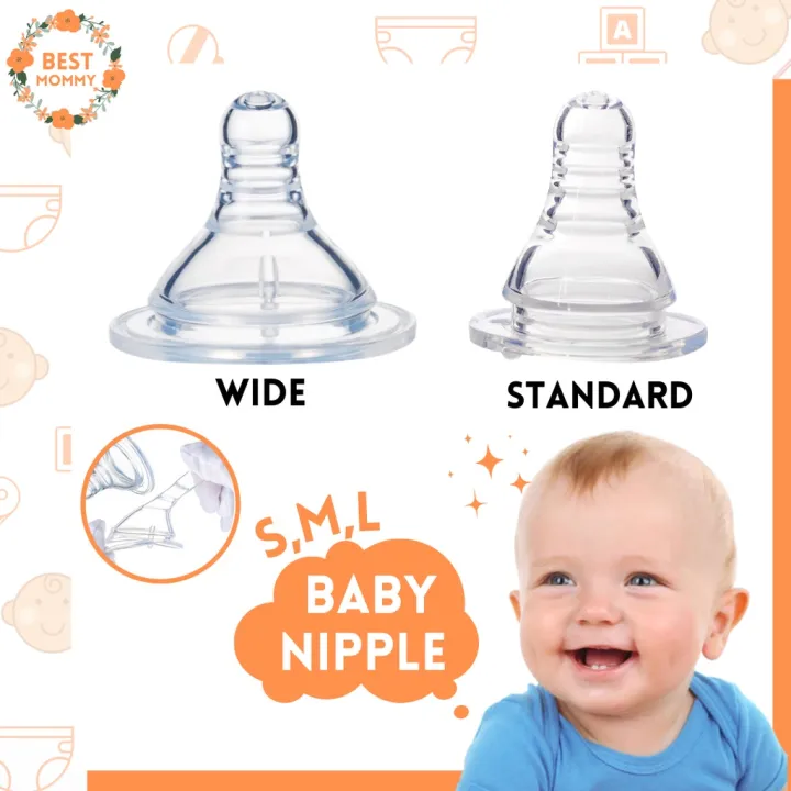 1Pc Silicone Infant Baby Nipple Pacifier Newborn Bottle Wide Standard