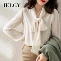 IELGY เสื้อสตรีมเมอร์เสื้อธรรมดาปัญญาชน,เสื้อสีทึบอารมณ์สง่างามสตรีมเมอร์