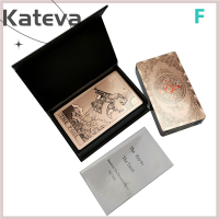 [Kateva] COD ชุดไพ่ทาโรต์การ์ดของขวัญกล่องฟอยล์สีทองหรูหราบัตร TAROT Hot stamping PVC กันน้ำ