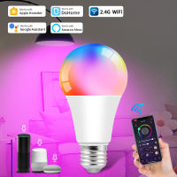 12W WiFi หลอดไฟอัจฉริยะ RGB E27หลอดไฟ LED โฟกัสฟังก์ชั่นจับเวลาหรี่แสงได้รองรับ Alexa Home Homekit Siri Voice Control