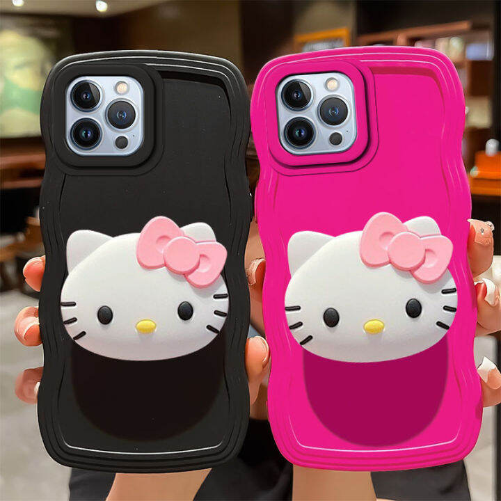 เคสสำหรับ-vivo-s1-jiefie-โปร-s1-v9-v11i-v15-โปร-v20-v23-v23e-v23โปร-v25-pro-สวัสดีตุ๊กตาแมวเหมียวฝาครอบโทรศัพท์-tpu-ซิลิโคนนิ่มขอบคลื่น