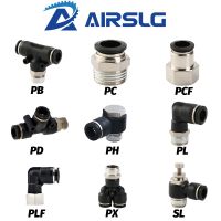 Black Air Hose Fittings 1/8 1/4 3/8 1/2 4mm/6mm/8mm/10mm PC PCF PL Tube Connector Pneumatic Quick Coupling Pipe Hose Fitting