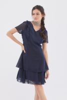 EP เดรสผ้าชีฟองแต่งระบาย ผู้หญิง | Chiffon Dress with Ruffle Detail | 0803