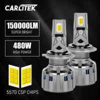 CARLitek H4 H11 LED Canbus ไฟหน้า6000K 480W Super High Power Led ไฟหน้า H8 H9 9005 9006 H7ท่อทองแดงคู่ LED *