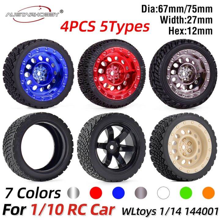 ยาง-rc-4pcs-12mm-hex-67มม-ล้อยางขอบล้อสำหรับ1-10-rolly-hpi-wr8-hsp-94177-wltoys-1-14-144001รถ-rc-tamiya-rally-car