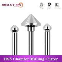 Q.Grt 90 1F / 3F HSS Chamfer Chamfering Cutter End Mill เครื่องมือ Countersink Drill Bit Set To Wood Stell Chamfer Cutter เครื่องมือไฟฟ้า