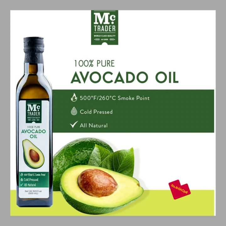 MC Trader Avocado Oil Cold Pressed Natural Cooking Oil , 500mL Lazada