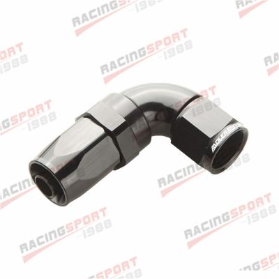 Swivel 90 Degree 8AN AN8 8AN -8AN Hose End Fitting Black