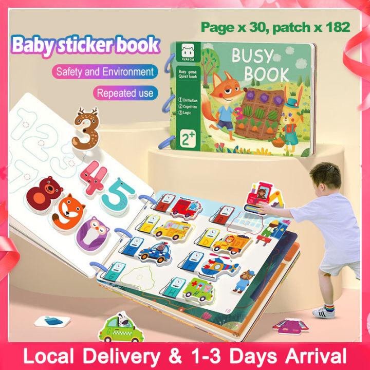 Montessori Sticker Busy Book - Keeps Kids Busy Learning!