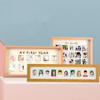 ﹊◆ กรอบรูป เด็ก ID ภาพที่ระลึกกรอบรูปการเจริญเติบโตของทารกบันทึกกล่องชุดของขวัญวันเกิดปีครอบครัวพ่อแม่และลูกวันเกิด SJ6296