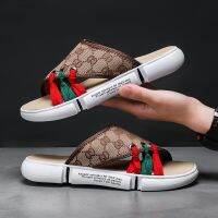 20212021 New Summer Mens Fashion Casual Slippers Autumn Breathable Outdoor Non-slip Walking Shoes Plus Size Slides Flats Sandals