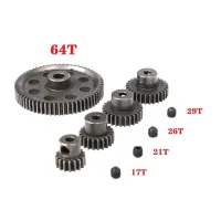 11184 Metal Main 64T 11181 Motor Pinion Gears 17T 21T 26T 29T Truck 1/10 Parts Amax Redcat 94111