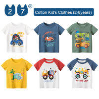 27Kids Store เสื้อยืดแขนสั้นของเด็กเสื้อยืดเด็กหญิงเด็กชายสำหรับเด็กทารก (1Y-8Y) 2023สำหรับเด็กผู้ชายฤดูร้อน