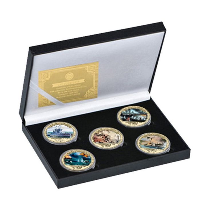 cc-80th-anniversary-harbor-gold-commemorative-coin-set-coins-souvenir-for