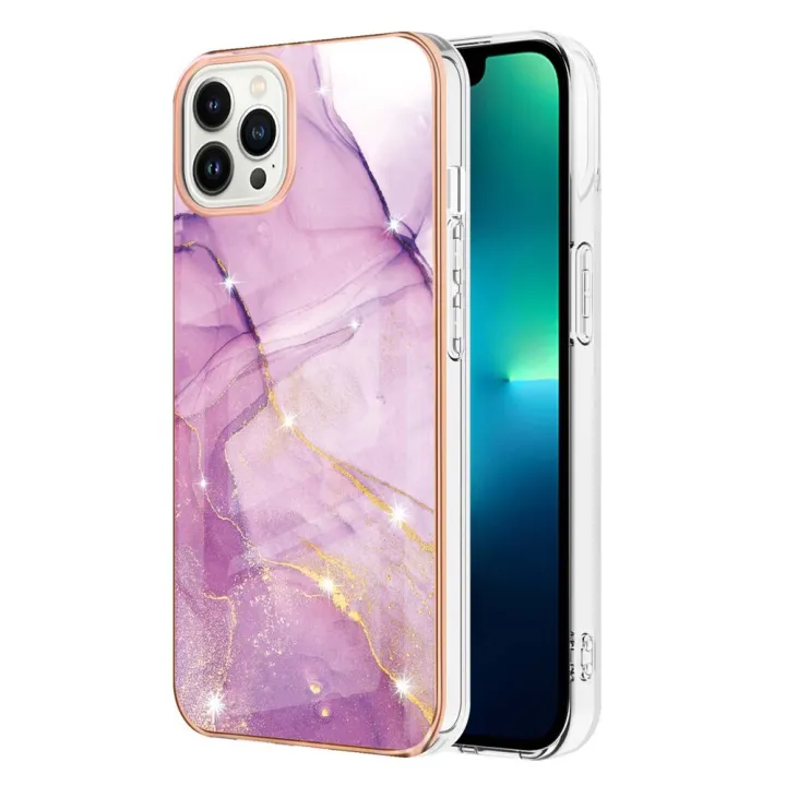 Iqd para iphone 13 pro max caso padrão de mármore cristal glitter bling ...