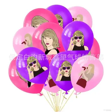 Taylor Swift Birthday Decorations Popular Singer Fashion Balloons Kit  Banner Cake Cupcake Toppers Party Supplies