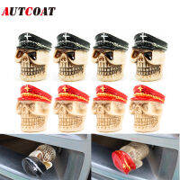 IVA cw】autcoat 4ชิ้นเซ็ตแปลกสีแดงสีดำหัวกะโหลกรถยนต์ล้อยางอากาศวาล์ว S TEM หมวก Du ปกทั่วไปสำหรับจักรยานและรถจักรยานยนต์