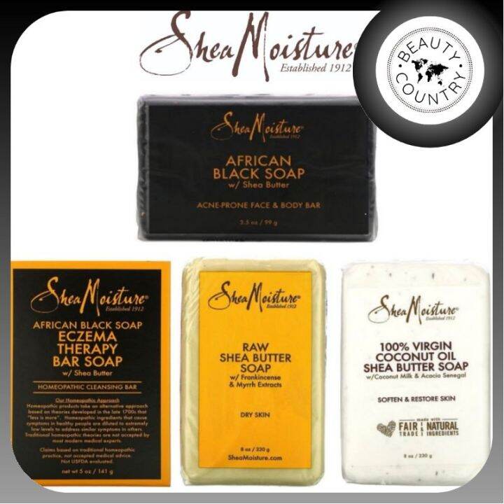 Beauty Country Shea Moisture, African Black Soap, Eczema Therapy Bar