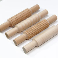 ไม้กลึงแป้ง แพ็ค 4 ชิ้น / Embossing Rolling Pins/Pack of 4 pcs.