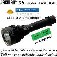 นักล่า X6 JAXMAN XHP70.2หนัก26650ไฟฉาย LED สำหรับการล่าสัตว์กลางคืน