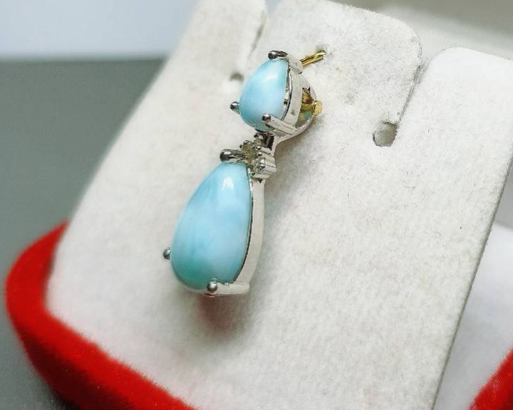 จี้หินลาริม่าร์-larimar-จากสาธารณรัฐโดมินิกัน-หินแห่งคำอธิษฐานขอพร