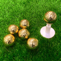 6Pcs Gold Plated Color Practice Golden Golf Balls Distance Supplies Gift