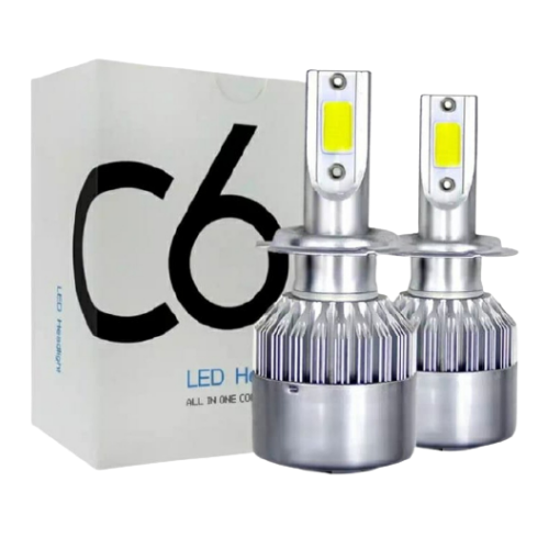 หลอดไฟหน้ารถยนต์-led-c6-ขั้ว-h4-ไฟหน้ารถยนต์-ไฟหน้า-ไฟหน้ารถled-ไฟหน้ารถ-ไฟส่องสว่าง-ไฟรถ-ไฟled-หลอด-ไฟหน้ารถยนต์-แสงสีขาว-อุณหภูมิสี6000k