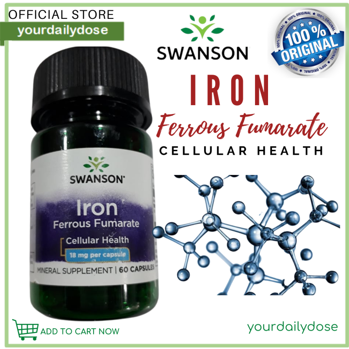 Swanson Iron Ferrous Fumarate 18mg 60 Capsule Lazada Ph 4034