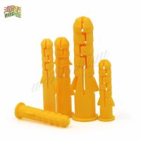 10pcs M6 M8 M10 Ribbed Plastic Anchor Wall Plastic Expansion Pipe Tube Wall Plugs For Self-tapping Screws