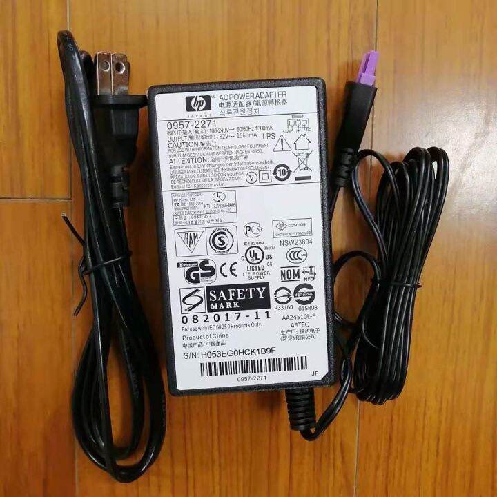 แหล่งจ่ายไฟ-ac-เครื่องพิมพ์ต้นฉบับ-charger-adaptor-0957-2271สำหรับ-hp-officejet-7000-6000-6500-n6350-32v-1560ma