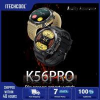 K56PRO สมาร์ทวอทช์หน้าจอ1.39นิ้วสำหรับผู้ชาย,นาฬิกาอัจฉริยะจอสมาร์ทวอท์ชออกกำลังกายวัดอัตราการเต้นของหัวใจวัดความดันโลหิต IP67กันน้ำโทรด้วยบลูทูธได้สำหรับ5.0