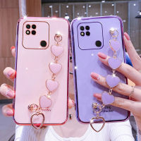 Tobebest Love Gelang Rantaian Penyaduran Silikon Pada untuk Xiaomi Redmi 10 10A 10C Coque Tali Pergelangan Tanglembut เคส TPU / - ขายดี Aboasv