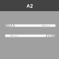 2ชิ้นลายทางด้านข้างสำหรับรถแข่งไวนิลลายกราฟิกสติกเกอร์รถยนต์สติกเกอร์รถสำหรับ Fiat Bravo Abarth