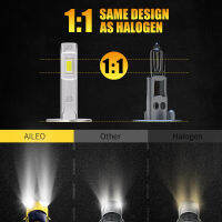 AILEO ใหม่2 Pcs Canbus H1 H3 LED หมอกหลอดไฟ Turbo Mini ขนาดการออกแบบ LED รถ Light CSP ชิป16000LM 6000K Plug And Play 12V