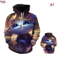 HX ลีกออฟเลเจนด์ League of Legends Lux Annie Yuum 3D พิมพ์ Hoodies ลำลองแขนยาวแฟชั่นเสื้อคลุมด้วยผ้า