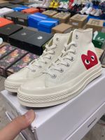 รองเท้าCOMME des GARÇONS PLAY x คอนเวิร์ส Chuck Taylor All Star 1970s HiCDGงานดีมากจ้า รองเท้าผ้าใบ รองเท้าหุ้มข้อ สินค้าพร้อมกล่อง พร้อมกล่อง