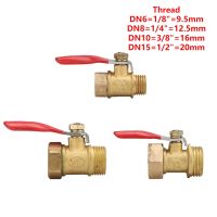 Pneumatic 1/4 3/8 1/2 BSP Female/Male Thread Mini Ball Valve Brass Connector Joint Copper Pipe Fitting Coupler Adapters