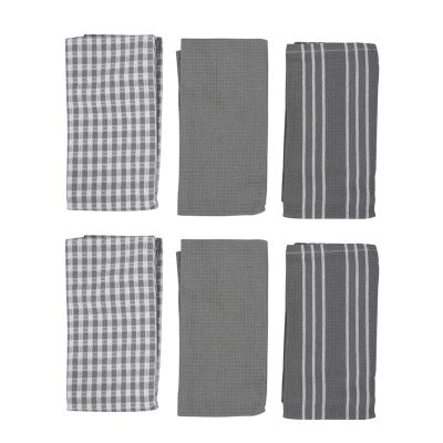 6x Classic Kitchen Towels, 100% Natural Cotton, The Best Tea Towels, Dish Cloth, Absorbent and Lint-Free