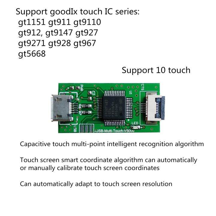 For Goodix Capacitive Touch Controller I2C TO USB Controller Board ...