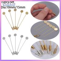 XIAHU 10pcs/set แฟชั่น งานฝีมือ DIY ชุด ถาดหลังเบี้ย เข็มหมุด อุปกรณ์เสริมเข็มกลัด จี้