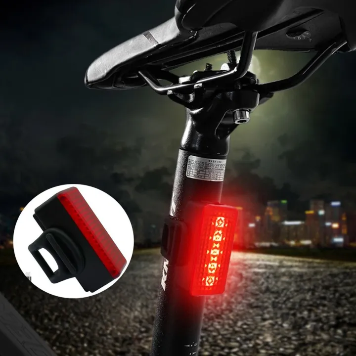 WEEGUBENG Plastic Waterproof Bicycle Seat Lamp Bulb Red Back Cycling