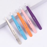 Depilatory Slanted Puller Beauty Professional Clip Eyebrow Eyelash Extension Tweezers Pick Up Makeup Tools