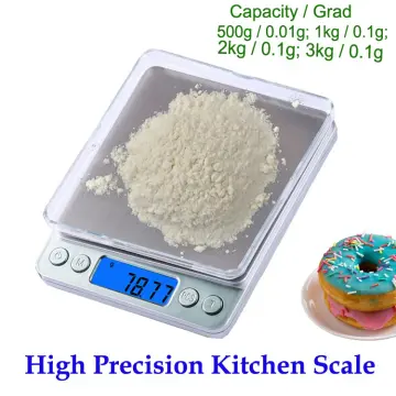 500/0.01g Accurate Kitchen Scale High-Precision Jewelry Scale Mini Food Scale Electric Kitchen Scale with Two Trays Kitchen Baking Scale Pocket Scale