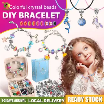 DIY Crystal Bracelet Set Charm Bracelet Making Kit Colorful