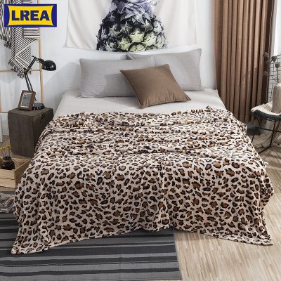 Animal Skin Leopard Zebra Sherpa Plush Blankets Winter Flannel Blanket For Double Bed Soft Warm Bedspread Travel Throw Blanket