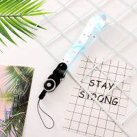 Cute Cartoon Ribbon Student Staff Card Holder Mobile Phone Lanyard Neck Strap Fashion Hanging Rope Phone Accessories